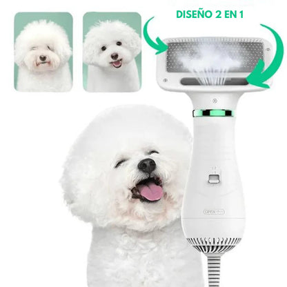 CEPILLO SECADOR 2 EN 1 PARA MASCOTAS
